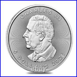 Maple Leaf 1oz Pure 9999 Silver Bullion Coin 2026 Canada One Troy Ounce