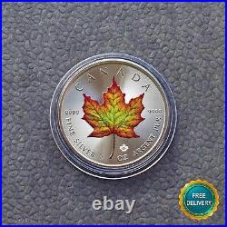 Maple Leaf 2018 Canada Canada 1 oz Silver Silver Colored Colored RARE