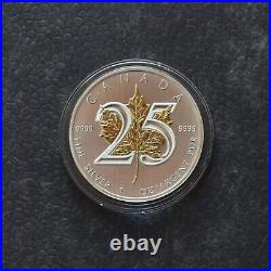 Maple Leaf 25th Anniversary 2013 Canada Canada Silver Silver 24kt Gold ONLY 250