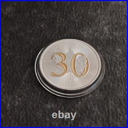 Maple Leaf 30th Anniversary 2018 Canada Canada 1oz Silver Silver Gilded ONLY 300