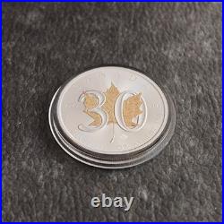 Maple Leaf 30th Anniversary 2018 Canada Canada 1oz Silver Silver Gilded ONLY 300
