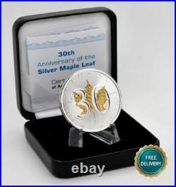 Maple Leaf 30th Anniversary 2018 Canada Canada 1oz Silver Silver ONLY300 Gilded 2