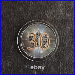 Maple Leaf 30th Anniversary 2018 Canada Canada 1oz Silver Silver ONLY300 Gilded 2 Maple Leaf 30th Anniversary 2018 Canada Canada 1oz Silver Silver ONLY300 Gilded 2