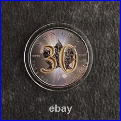 Maple Leaf 30th Anniversary 2018 Canada Canada 1oz Silver Silver ONLY300 Gilded 2 Maple Leaf 30th Anniversary 2018 Canada Canada 1oz Silver Silver ONLY300 Gilded 2