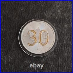 Maple Leaf 30th Anniversary 2018 Canada Canada 1oz Silver Silver ONLY300 Gilded 2 Maple Leaf 30th Anniversary 2018 Canada Canada 1oz Silver Silver ONLY300 Gilded 2