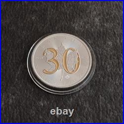 Maple Leaf 30th Anniversary 2018 Canada Canada 1oz Silver Silver ONLY300 Gilded 2 Maple Leaf 30th Anniversary 2018 Canada Canada 1oz Silver Silver ONLY300 Gilded 2