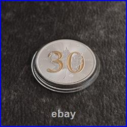 Maple Leaf 30th Anniversary 2018 Canada Canada 1oz Silver Silver ONLY300 Gilded 2 Maple Leaf 30th Anniversary 2018 Canada Canada 1oz Silver Silver ONLY300 Gilded 2