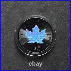 Maple Leaf Black Holographic 2023 Canada Canada Silver Silver CASE Certificate 250BU 1