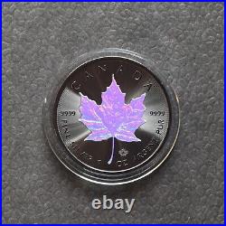 Maple Leaf Black Holographic 2023 Canada Canada Silver Silver CASE Certificate 250BU 1