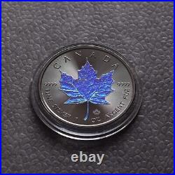 Maple Leaf Black Holographic 2023 Canada Canada Silver Silver CASE Certificate 250BU 1