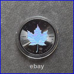 Maple Leaf Black Holographic 2023 Canada Canada Silver Silver CASE Certificate 250BU 1