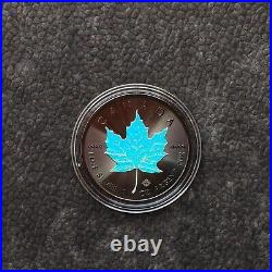 Maple Leaf Black Holographic 2023 Canada Canada Silver Silver CASE Certificate 250BU 1