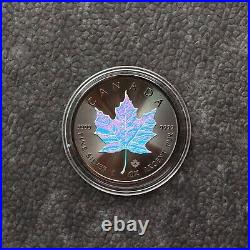 Maple Leaf Black Holographic 2023 Canada Canada Silver Silver CASE Certificate 250BU 1