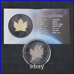 Maple Leaf Black Holographic 2023 Canada Canada Silver Silver Concert Case ONLY 250