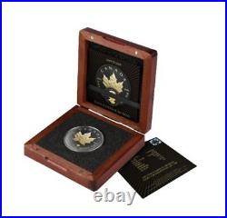 Maple Leaf Black Platinum & Gold 1oz 999.9 Silver $5 Canada 2023