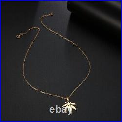 Maple Leaf Choker Pendant 925 Sterling Silver Women Men Leaf Fashion Necklace