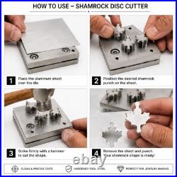 Maple Leaf Disc Cutter Set 3 Punches Steel Jewelry Making Metal Cut Gold Silver