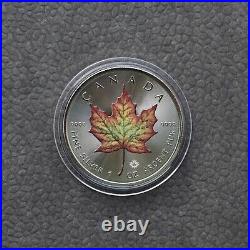 Maple Leaf Maple Leaf 2018 Canada Canada 1OZ Silver Coloured Colored RARE