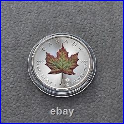 Maple Leaf Maple Leaf 2018 Canada Canada 1OZ Silver Coloured Colored RARE