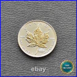 Maple Leaf Maple Leaf Privy Fireworks 2000 Canada Silver Silver Gilded 24kt Gold