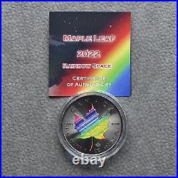 Maple Leaf Rainbow 2022 Silver Silver Black Ruthenium Canada Canada ONLY 250PCS