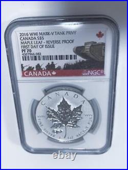 Maple Leaf Reverse Proof First Dio Issue 2016 Pf70