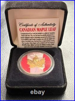 Maple Leaf Silver Coin Color