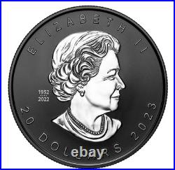 Maple Leaf Super Incuse. Canada $20 2023. 99.99% silver coin, rhodonized Maple Leaf Super Incuse. Canada $20 2023. 99.99% silver coin, rhodonized