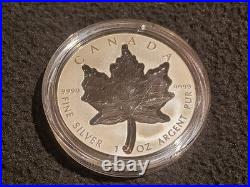 Maple Leaf Super Incuse. Canada $20 2023. 99.99% silver coin, rhodonized Maple Leaf Super Incuse. Canada $20 2023. 99.99% silver coin, rhodonized