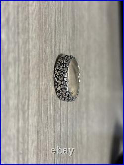 Maple floral band in silver 925 silver ring
