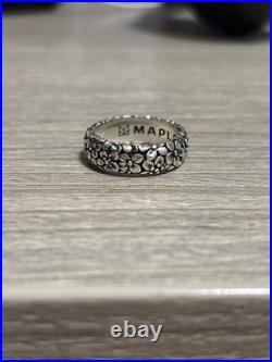 Maple floral band in silver 925 silver ring