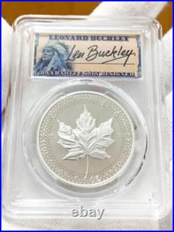 Maple leaf silver coin PCGS highest appraisal sign label limited to 40