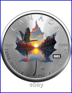 NORTHERN MAJESTY Maple Leaf 1 Oz Silver Coin 5$ Canada 2025