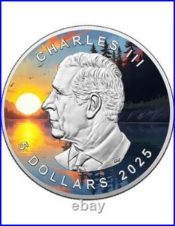 NORTHERN MAJESTY Maple Leaf 1 Oz Silver Coin 5$ Canada 2025