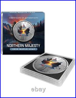 NORTHERN MAJESTY Maple Leaf 1 Oz Silver Coin 5$ Canada 2025