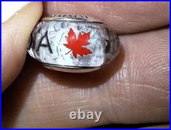 Pandora Canada Exclusive Murano Glass Charm S925 ALE Silver Maple Leaf Design