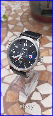 Pilots Avi-8 Automatic Wristwatch. Canadian Maple Leaf Insignia On The Dial