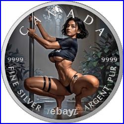 Pole Dance Edition 2026 $5 1 oz Silver Maple Leaf Coloured Coin 200 Mintage