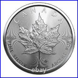 Presale Lot of 25 2022 $5 Silver Canadian Maple Leaf 1 oz BU