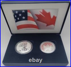 Pride of Two Nations 2019 Silver 999 Coin Set USA and Canada Limited Edition