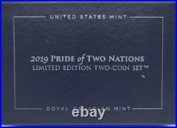 Pride of Two Nations 2019 Silver 999 Coin Set USA and Canada Limited Edition