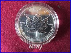 Pristine 1993 Canadian Maple Leaf $5 Pure Silver Coin Westminster collection COA