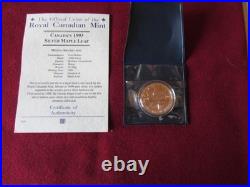 Pristine 1993 Canadian Maple Leaf $5 Pure Silver Coin Westminster collection COA