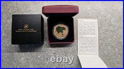 Proof Silver 10 Dollar 2010 Maple Leaf with Crystal Raindrop Swarovsky Proof