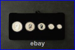 RARE! 2015 Maple Leaf Fine Silver Fractional Set 9999 Silver 5ST Canada Canada