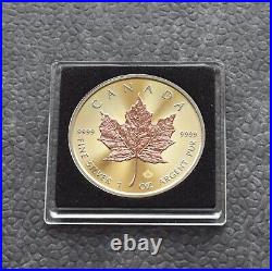 RARE 2023 Maple Leaf Triple Gold Silver Silver gilded 24kt Canada Canada ZERT