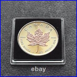 RARE 2023 Maple Leaf Triple Gold Silver Silver gilded 24kt Canada Canada ZERT