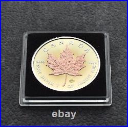 RARE 2023 Maple Leaf Triple Gold Silver Silver gilded 24kt Canada Canada ZERT