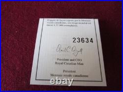 Rare 2004 Canadian Maple Leaf $5 Pure Silver Coin, Colourized Winter WC COA