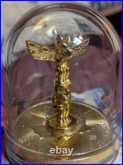 Rare 24Kt Gilded Silver Totem Pole On9999 Fine Silver Canadian Maple Leaf Dollar